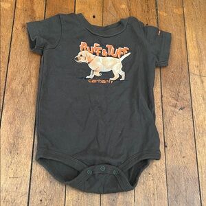 Carhartt green Dog print onesie